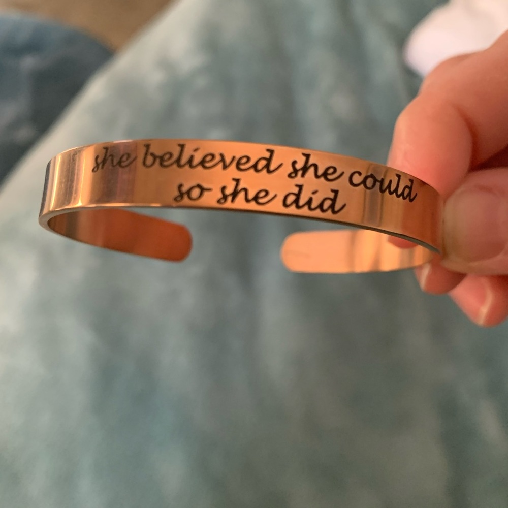 Rose Gold Motivational Bracelet